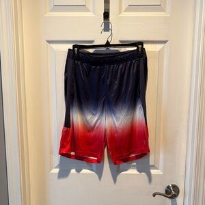 Old Navy Men's Gradient Athletic Shorts - Red and Blue
